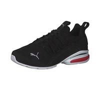 PUMA Men's Axelion Trainers, Puma Black PUMA Silver High Risk Red, 1.5 UK