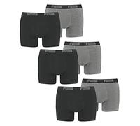 PUMA Mens Basic Boxer, Dark Grey Melange/Black, XXL UK