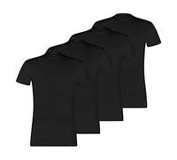 PUMA Men's Basic Shirts C-Neck T-Shirts 100000889 Pack of 4, black, XL