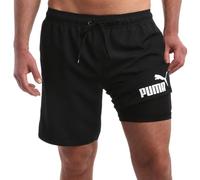 PUMA Men's Bathing Suit - Quick Dry Swimsuit Trunks with Mesh Compression Liner - 8" Inseam Swimwear (S-XL), Black, S