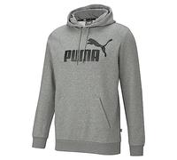 PUMA Men's Big Logo Hoodie Fl Sweat, Medium Gray Heather, L UK