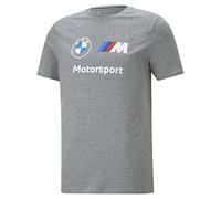PUMA Mens BMW M Motorsport Essentials Logo Tee Top Medium Gray Heather XL (536246)