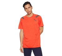 PUMA men's bonded tech SS tee T-shirt, Men, T-Shirt, Bonded Tech SS Tee, cherry tomato heather