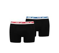 2 Pack Puma Boxer Boxershorts Men underwear, twin pack - SMALL BLACK/GREY