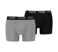 Puma Mens Boxer Shorts 2-Pack Everyday Basic 2P Cotton Stretch, Black/White