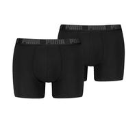 Puma Mens Boxer Shorts 2-Pack Everyday Basic 2P Cotton Stretch, Black/White