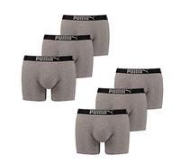 PUMA Men's Boxer Shorts Premium Sueded Cotton Pack of 6 Multipack S M L XL XXL Blue Black Grey White 95% Cotton without Fly, 032 Grey Melange, XL