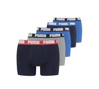 PUMA Men's Boxer Underwear (Pack of 5), blau/grau, S