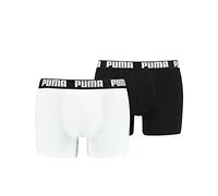 PUMA Men's Boxer, White/Black, S (Pack of 2)