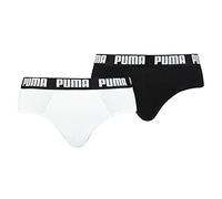 PUMA Men's Brief, White/Black, M (Pack of 2)