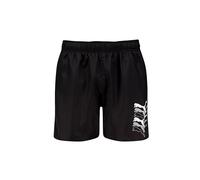 PUMA Men's Cat Logo Mid Length Swim Trunks, Black, M