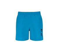 PUMA Men's Cat Logo Mid Length Swim Trunks, Electric Blue, M