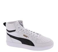 PUMA Men's Caven 2.0 Mid_discontinue Sneaker, Puma White-puma Black-Gold, 9 UK
