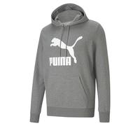PUMA Men's Classics Hoodie Hooded Sweatshirt, Medium Gray Heather, S