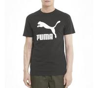 PUMA Men's Classics Tee T-Shirt, Logo/Black, Medium