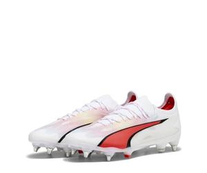 Puma Mens Cloud Ultra Ultimates.1 Soft Ground Football Boots White/Pink 9.5