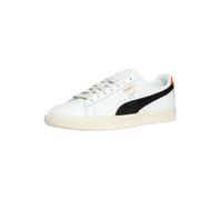 PUMA Men's Clyde Base Trainers, White/Black/Rickie Orange, 11 UK