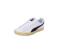 PUMA Men's Clyde Vintage Leather Trainers, White/Navy