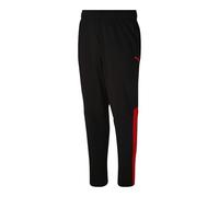 PUMA Men's Contrast Pants (Available in Big & Tall) Sweatpants, Black/High Risk Red, Large