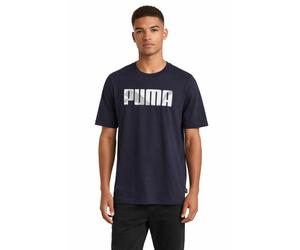 Puma Mens Cotton Single Jersey Graphic Logo T Shirt 677185 - Navy - Size Large