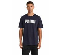 Puma Mens Cotton Single Jersey Graphic Logo T Shirt 677185 - Navy - Size Medium
