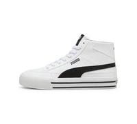 PUMA Men's Court Classic Vulc Mid Shoes, White-Black, 8, White/Black, 8.5 UK