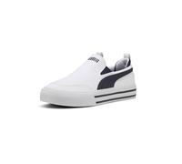 PUMA Mens Court Classic Vulc Slip on Shoes, White-New Navy, 11