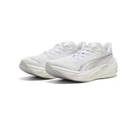 PUMA Men's Deviate Nitro 4 Running Shoes, Puma White-feather Gray, 15