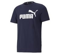PUMA Mens Ess Logo Tee T-Shirt, Navy Blue, S EU