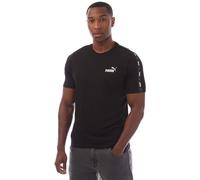 Puma Mens ESS+ Tape T-Shirt in Black Cotton - Size Medium