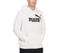 PUMA Men's Essentials Big Logo Fleece Hoodie Hooded Sweatshirt, White, M