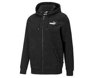 PUMA Men's Essentials Full Zip Fleece Hoodie, Cotton Black, M