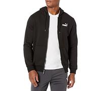 PUMA Men's Essentials Full Zip Fleece Hoodie Hooded Sweatshirt, Cotton Black, S