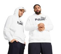 PUMA Men's Essentials Logo Fleece Hoodie (Available in Big & Tall) Hooded Sweatshirt, White Ss25, 3XL