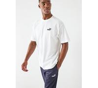 Puma Mens Essentials Relaxed Small No 1 Logo Tee, White, Size M, Men White