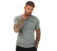 Puma Mens Essentials Small Logo T-Shirt - Grey Cotton - Size Medium