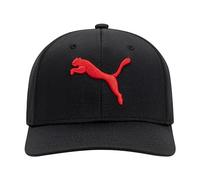 PUMA Men's Evercat Mesh Stretch Fit Cap Baseball, Black/Big Red, S/M