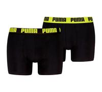 PUMA Men's Everyday Boxer, Black/Yellow, XXL (Pack of 2)