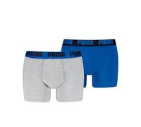 PUMA Men's Everyday Boxer, Blue/Grey Melange, S (Pack of 2)