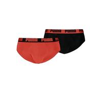 PUMA Men's Everyday Brief, mid Grey Melange/Orange, XL (Pack of 2)