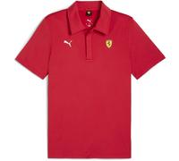 Puma Mens Ferrari Sportswear Cloudspun Short Sleeve Polo in Rosso Corsa - Red - Size Medium