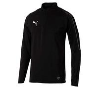 Puma Men Final Training 1/4 Zip Top Track Jacket - Black/Asphalt, Small