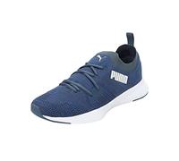 Puma Mens Flyer Runner Engineered Knit Running Shoe, Dark Denim-palace Blue-white, 10 UK