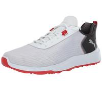 Puma Golf Men's Fusion Crush Sport Wide Golf Shoe, Puma White-Dark Coal, 10.5 UK