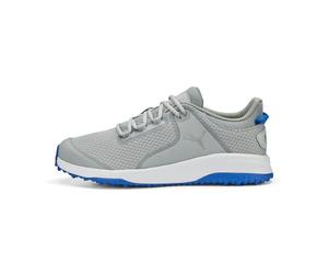 PUMA Men's Fusion Grip Golf Shoe, Flat Light Grey Silver Team Royal, 12 UK