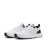 PUMA Men's Fusion Plus SL Golf Shoe, White Black, 13 UK