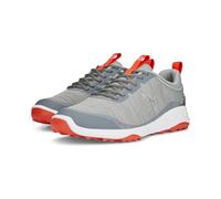 PUMA Men's Fusion PRO Golf Shoe, Cool MID Gray Silver-RED Blast, 7 UK