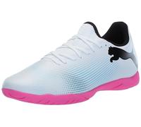 PUMA Men's Future 7 Play Indoor Trainer Soccer Shoes, White-Black-Poison Pink, 9.5, 8.5 UK