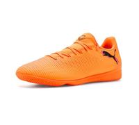 Puma Mens Future 8 Play Indoor Soccer Shoes, Heat Fire/Black/Ravish, 4.5