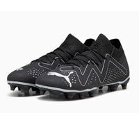 PUMA Men's Future Match FG/AG Soccer Shoe, Black Silver, 9 UK